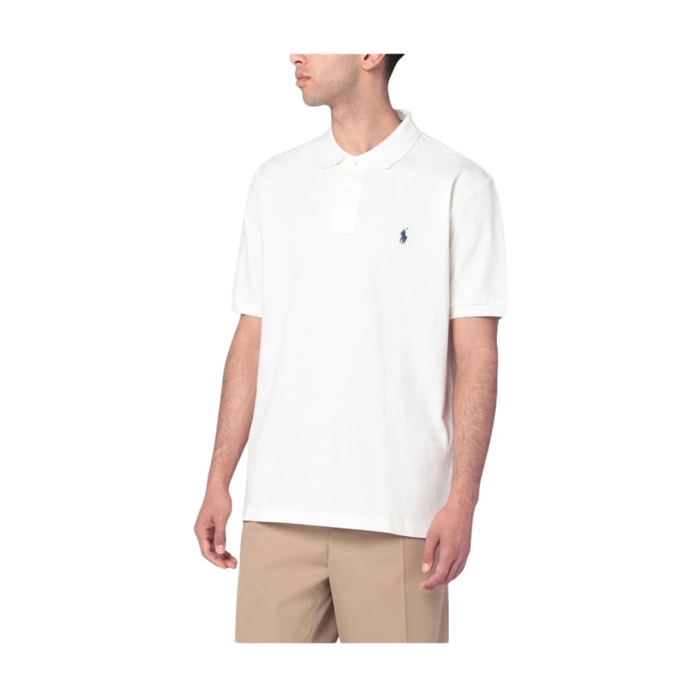 Polo Ralph Lauren Vit Klassisk Passform Pikétröja