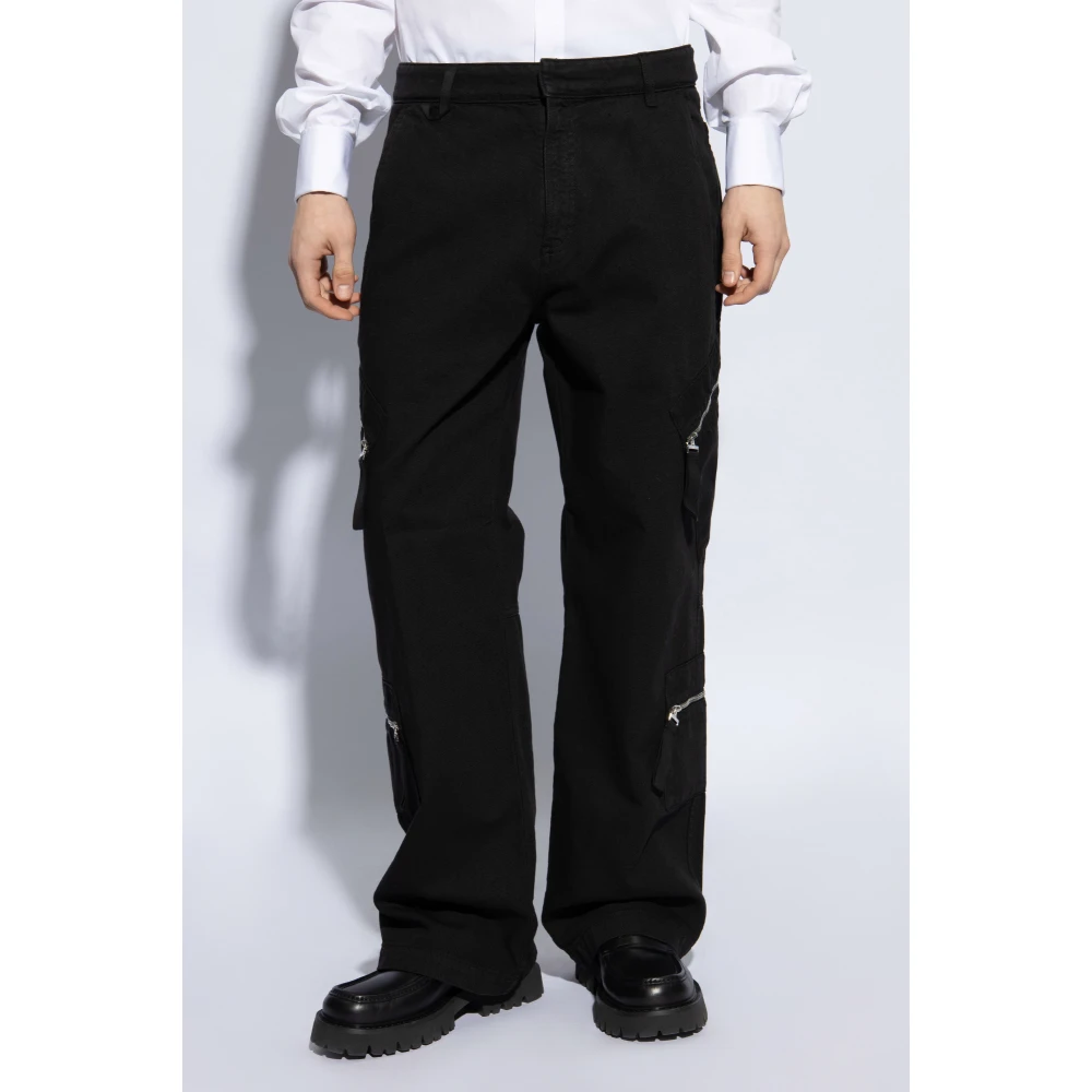 Jacquemus Bruine cargobroek Black Heren