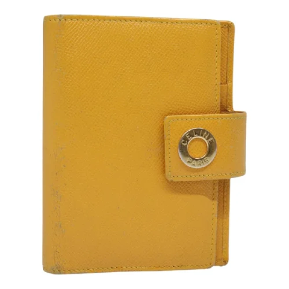 Celine Vintage Pre-owned Leather home-office Yellow Dames