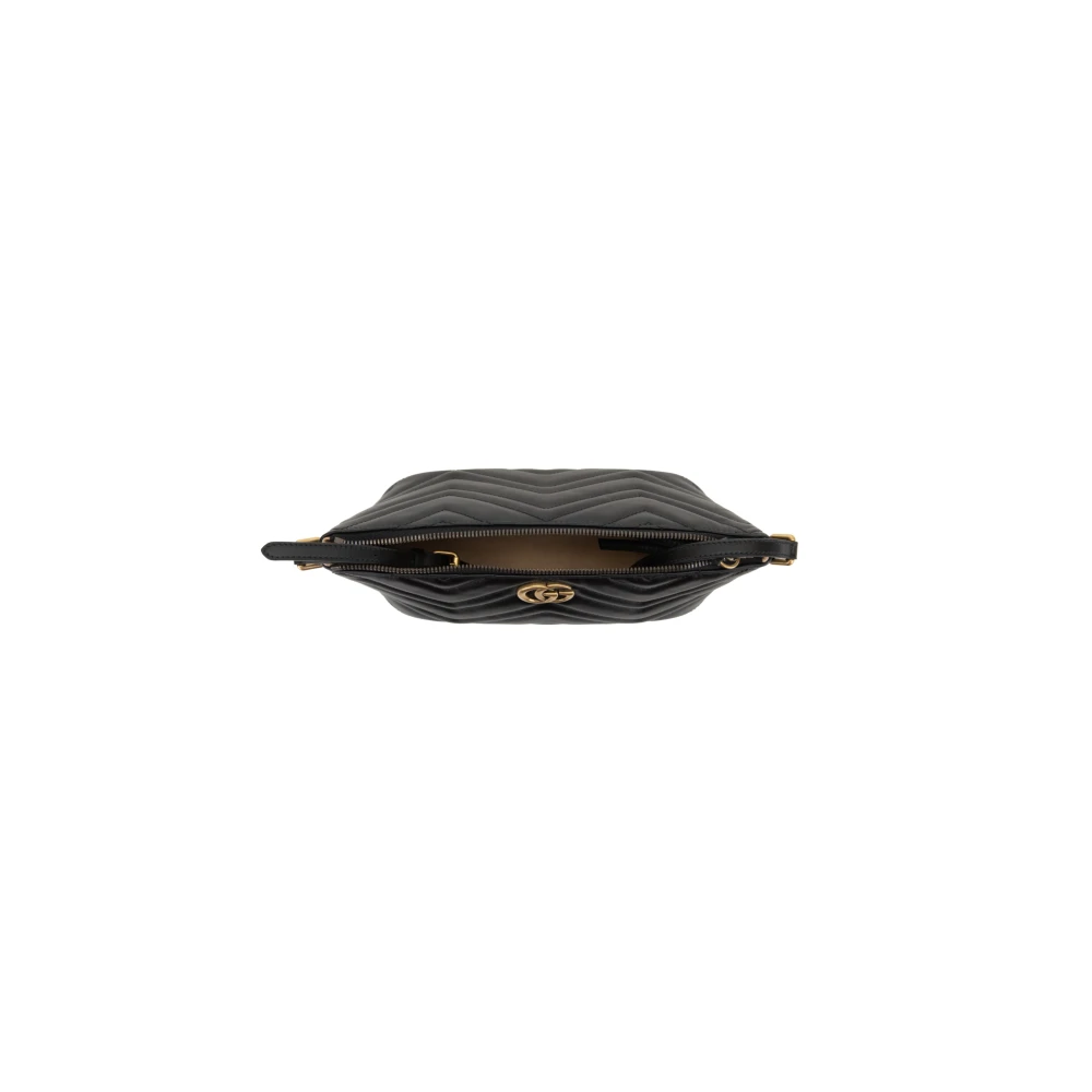 Gucci Leren Handtas met Rits Black Dames