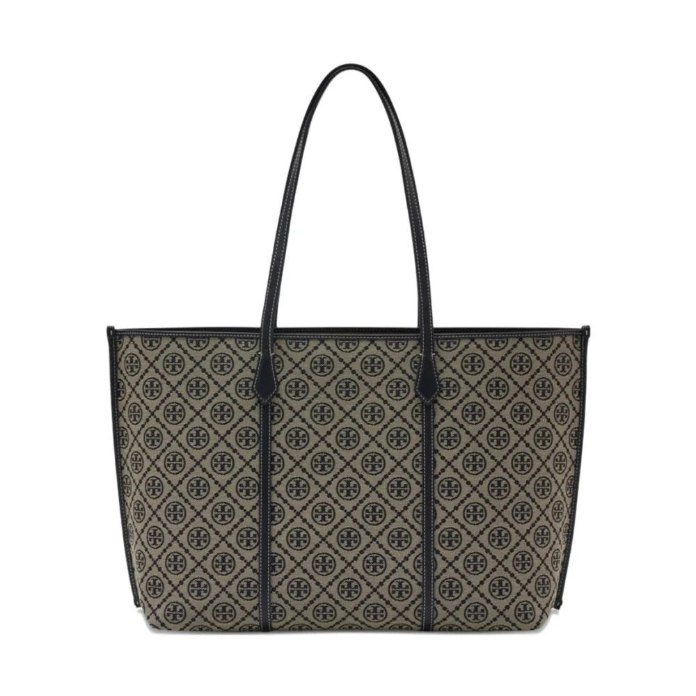 Tory Burch Women's Blue Perry T Monogram Tote - Shopping Bags - One Size - Bags