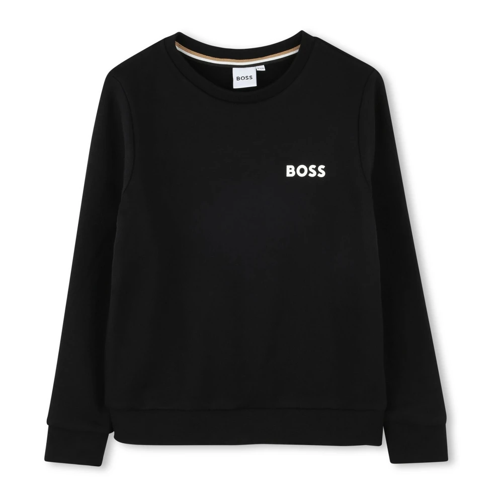 Hugo Boss Logo Sweatshirt Klassisk Bekväm Stilren Black, Unisex