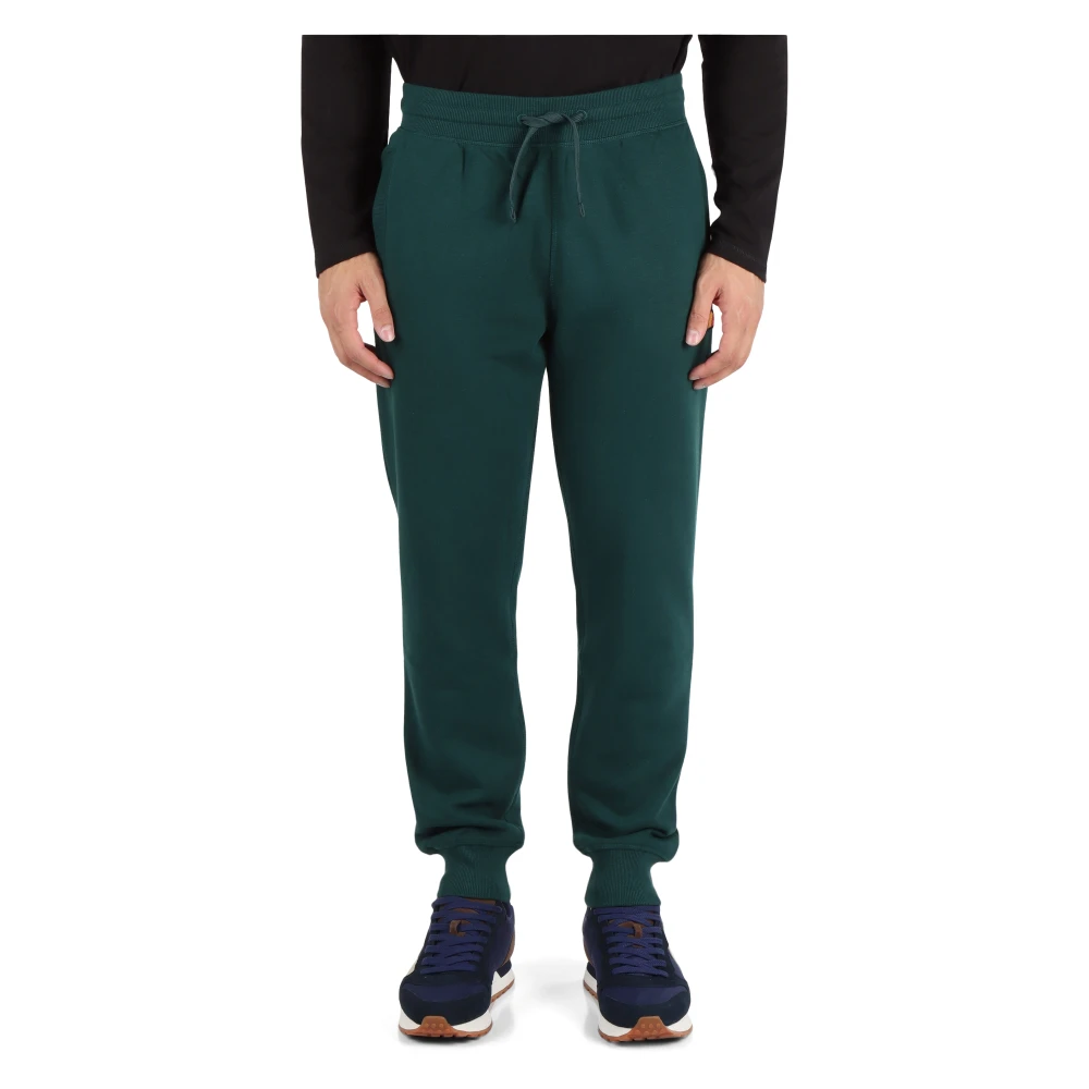 Ellesse Elastische taille sportieve sweatpants met voorlogo patch Green Heren