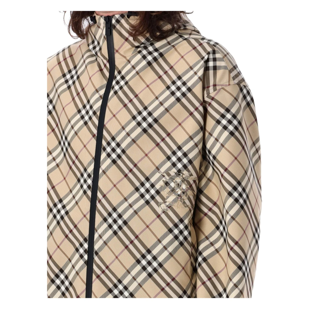 Burberry Geruite Twill Jas met Ruiterontwerp Multicolor Heren