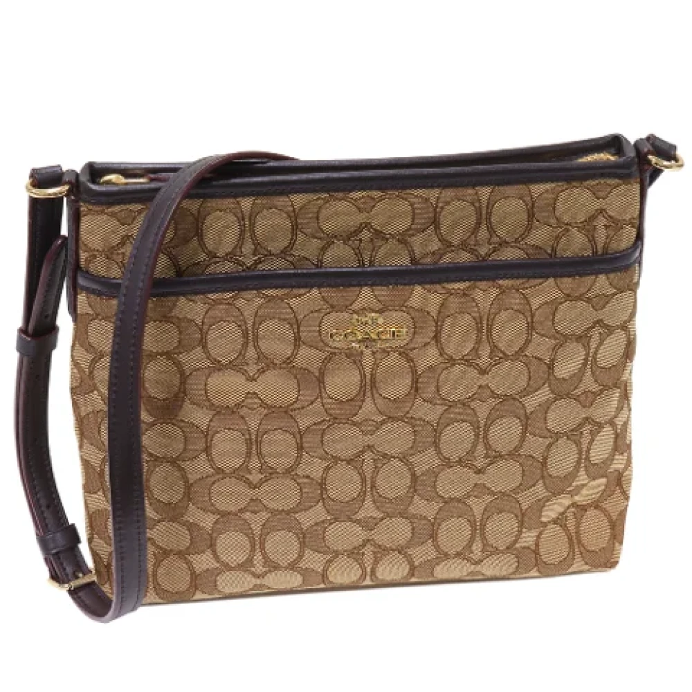Coach Pre-owned Canvas crossbody-bags Brown Dames