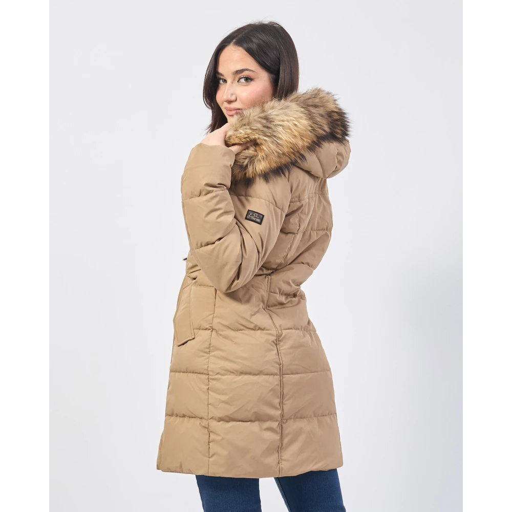 YES ZEE Kameel Winterjas Stijlvolle Mode Brown Dames