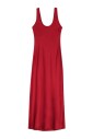 robe-longue-en-soie-rouge