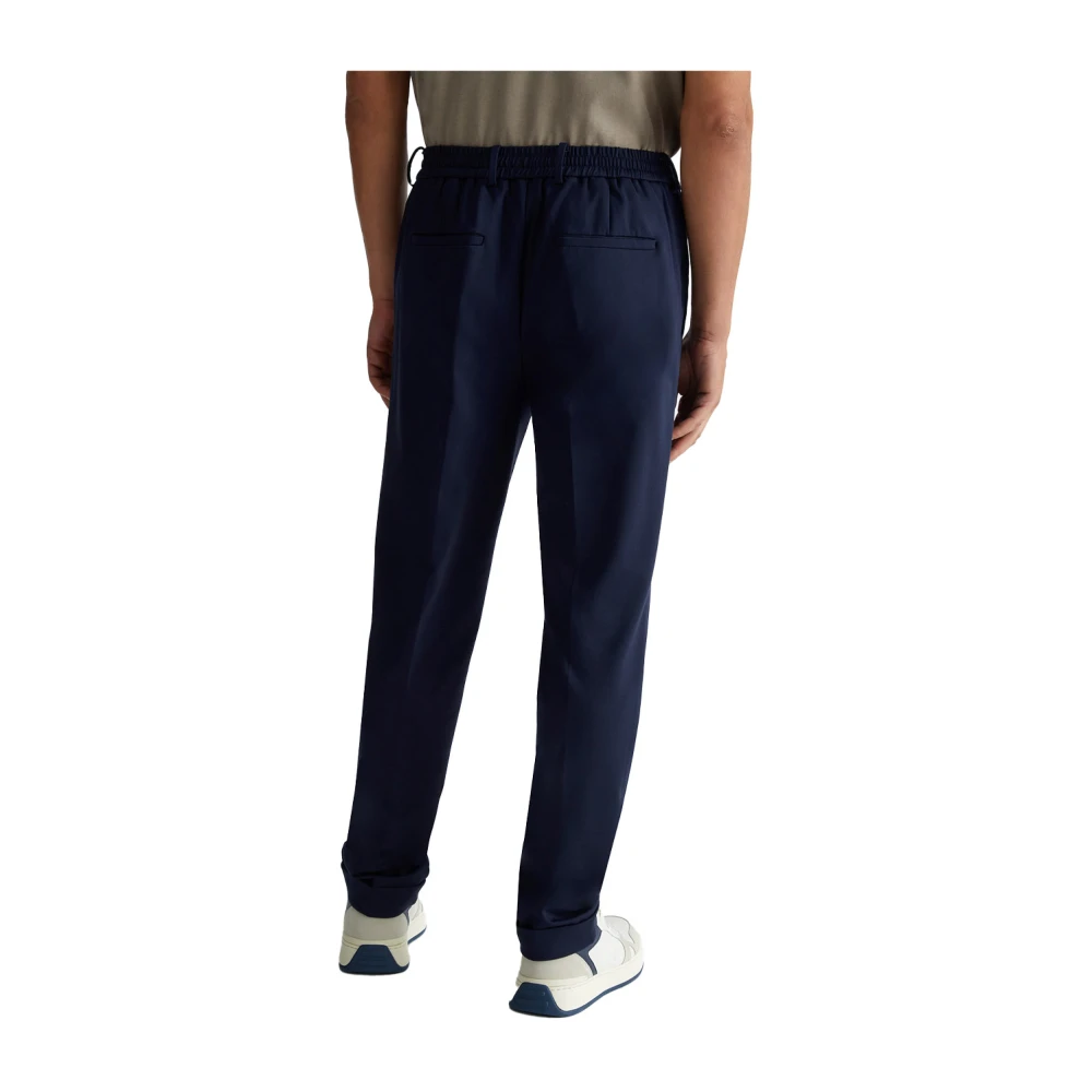 Liu Jo Viscose Casual Broek met Plooien Blue Heren