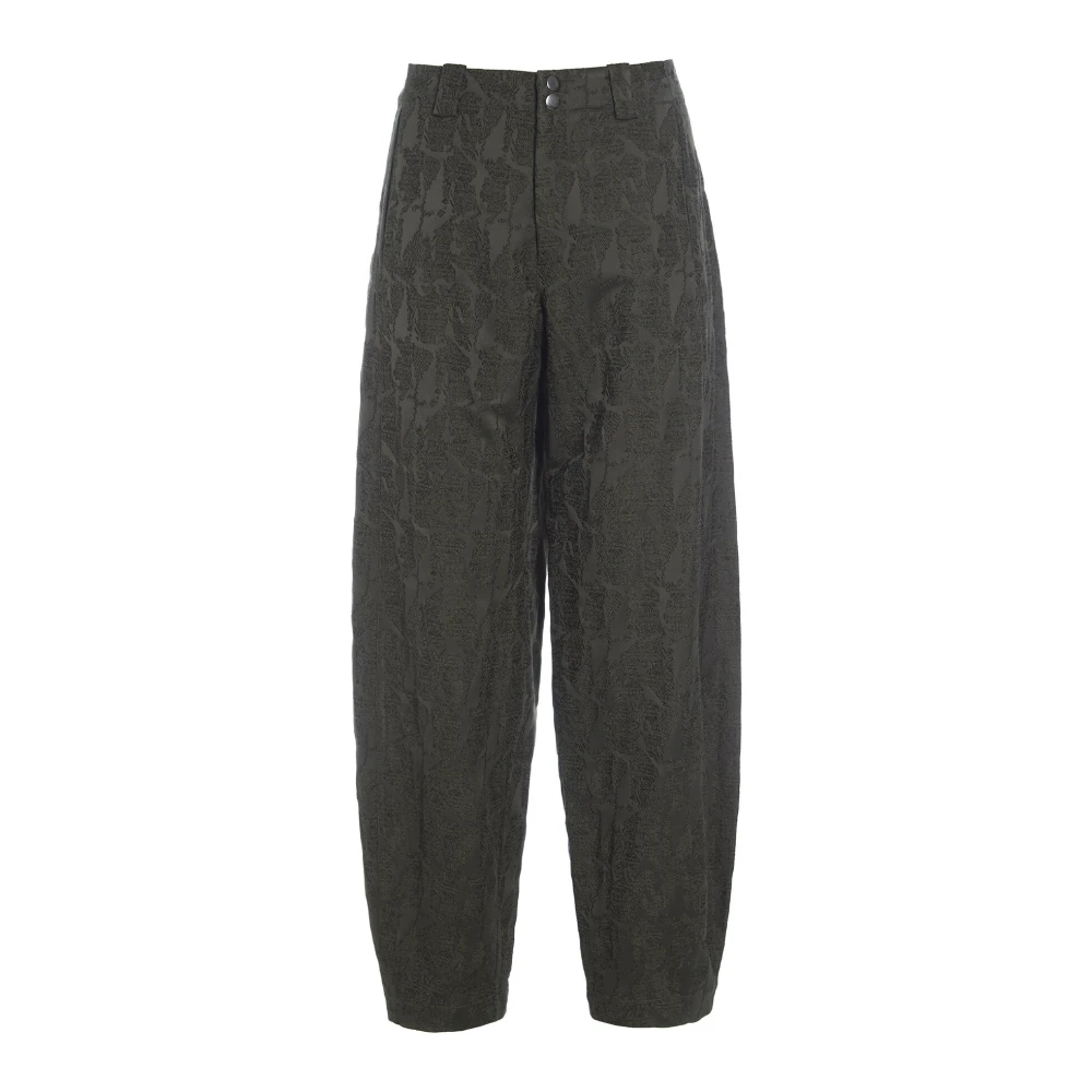 Bitte Kai Rand Jacquard Stretch Broek Deep Forest Green Dames