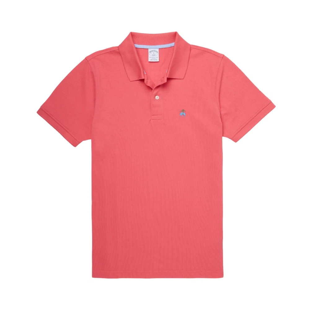 Brooks Brothers Slim Fit Kortärmad Piqué Polotröja Pink, Herr