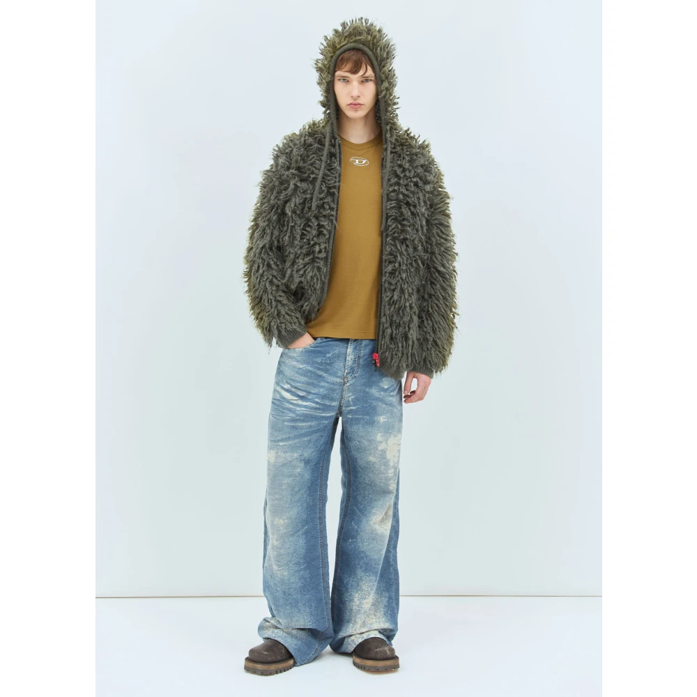 Diesel Vintage Distressed Jeans met Devoré Behandeling Blue Heren