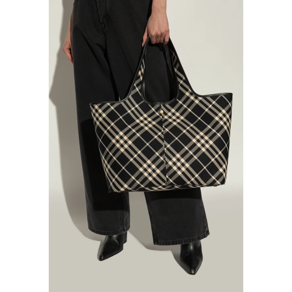 Burberry Tas type Shopper Black Dames