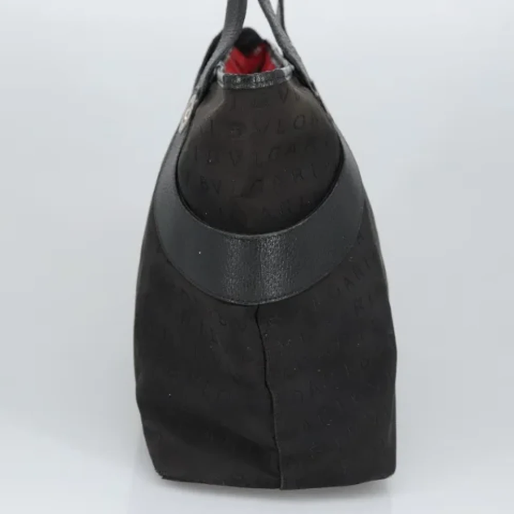 Bvlgari Vintage Pre-owned Canvas shoulder-bags Black Dames