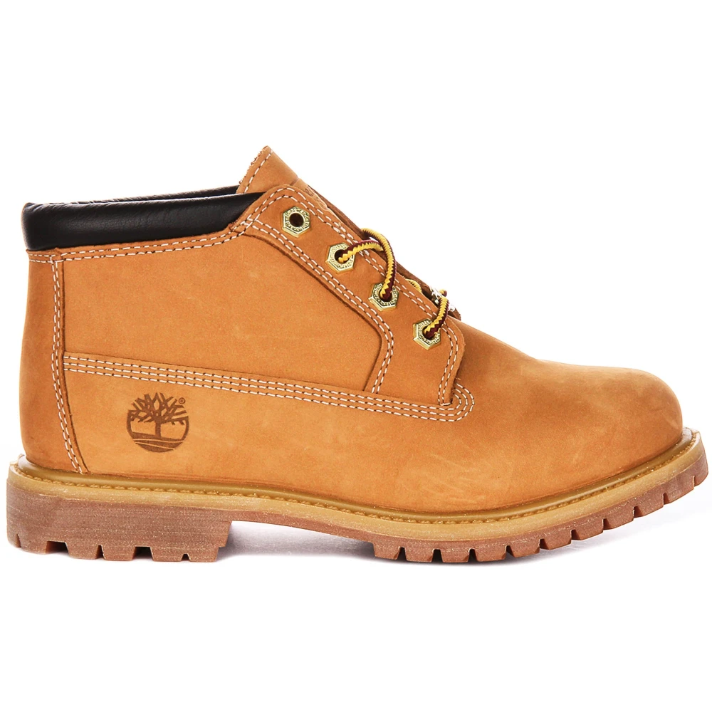 Timberland Women's Brown Lace-Up Boots, 4 Uk, Nubuck Leather Ankle Boots For