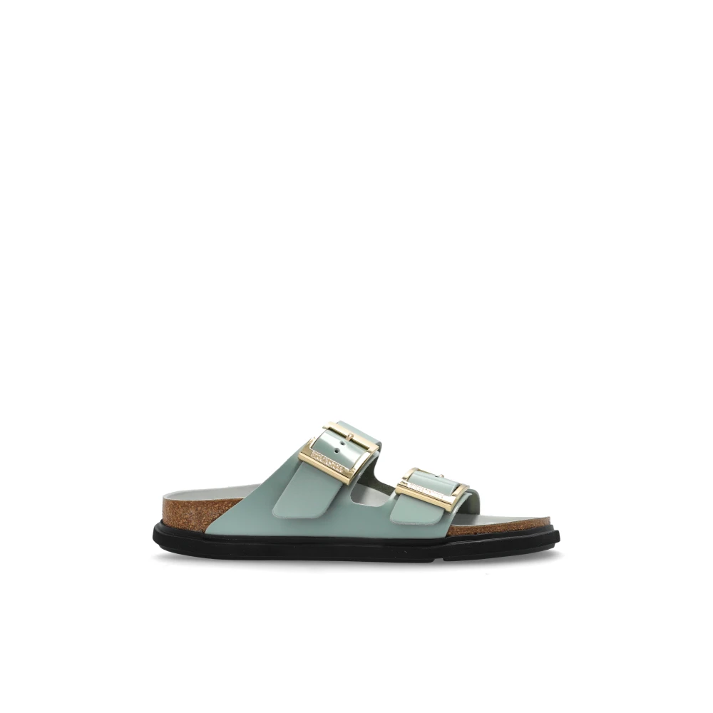 Birkenstock Women's Green Slides Arizona Droplet Buckle