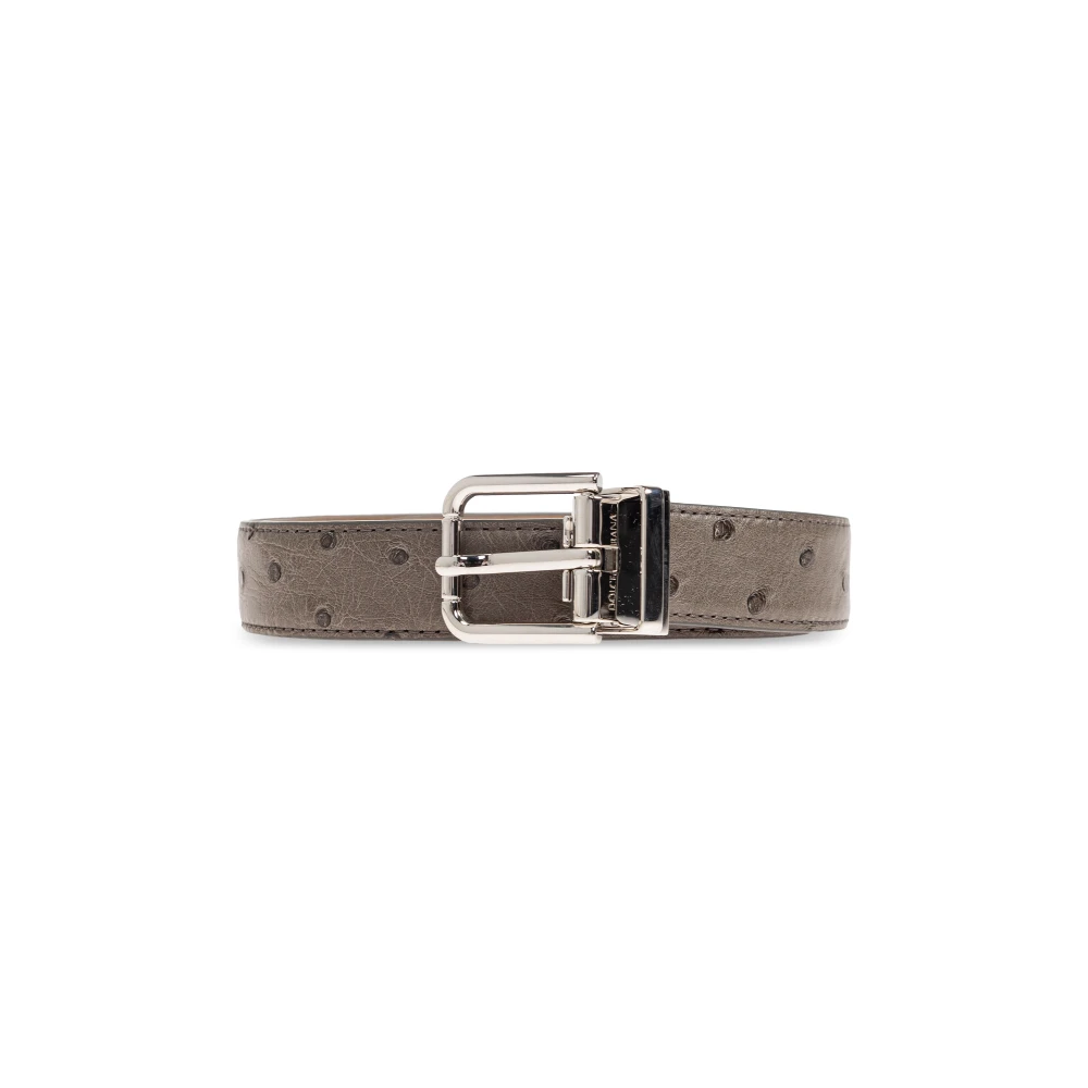 Dolce & Gabbana Women's Gray Belts, 100 Cm, Leather Belt