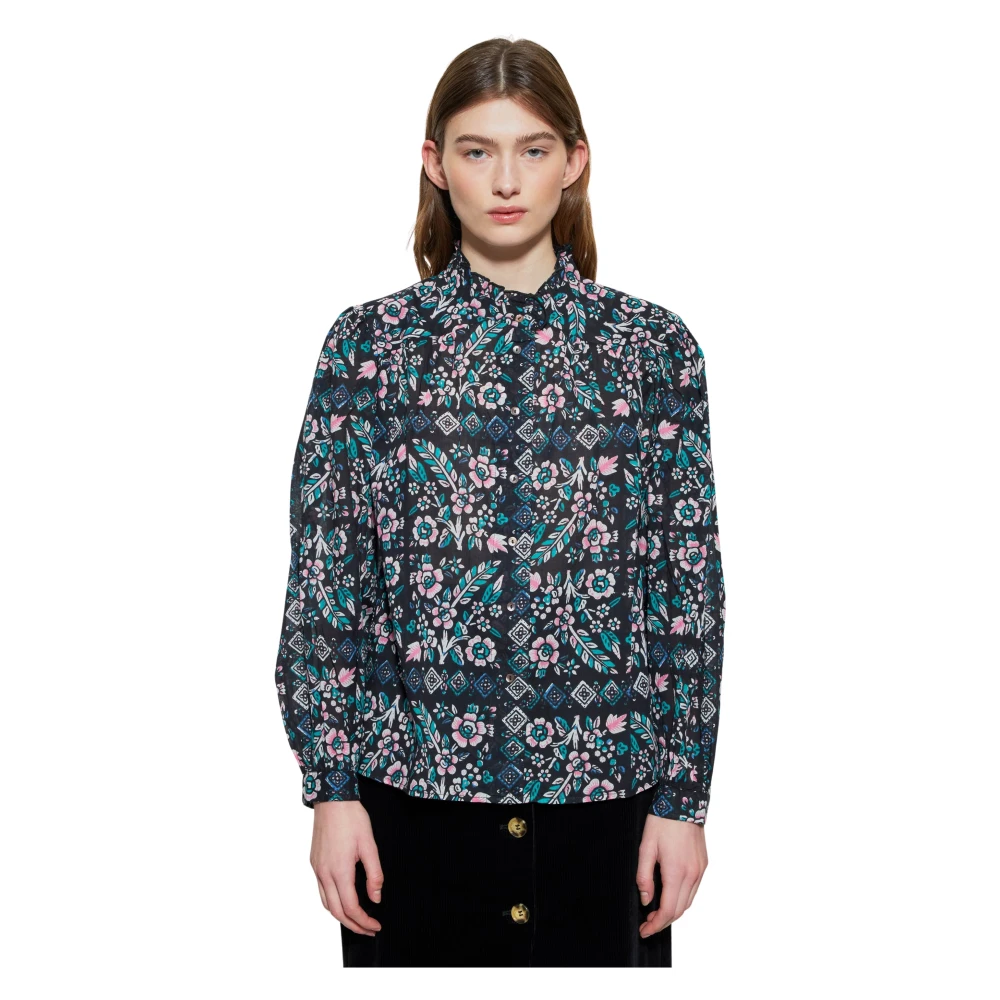 Antik batik Bloemenprint blouse Multicolor Dames
