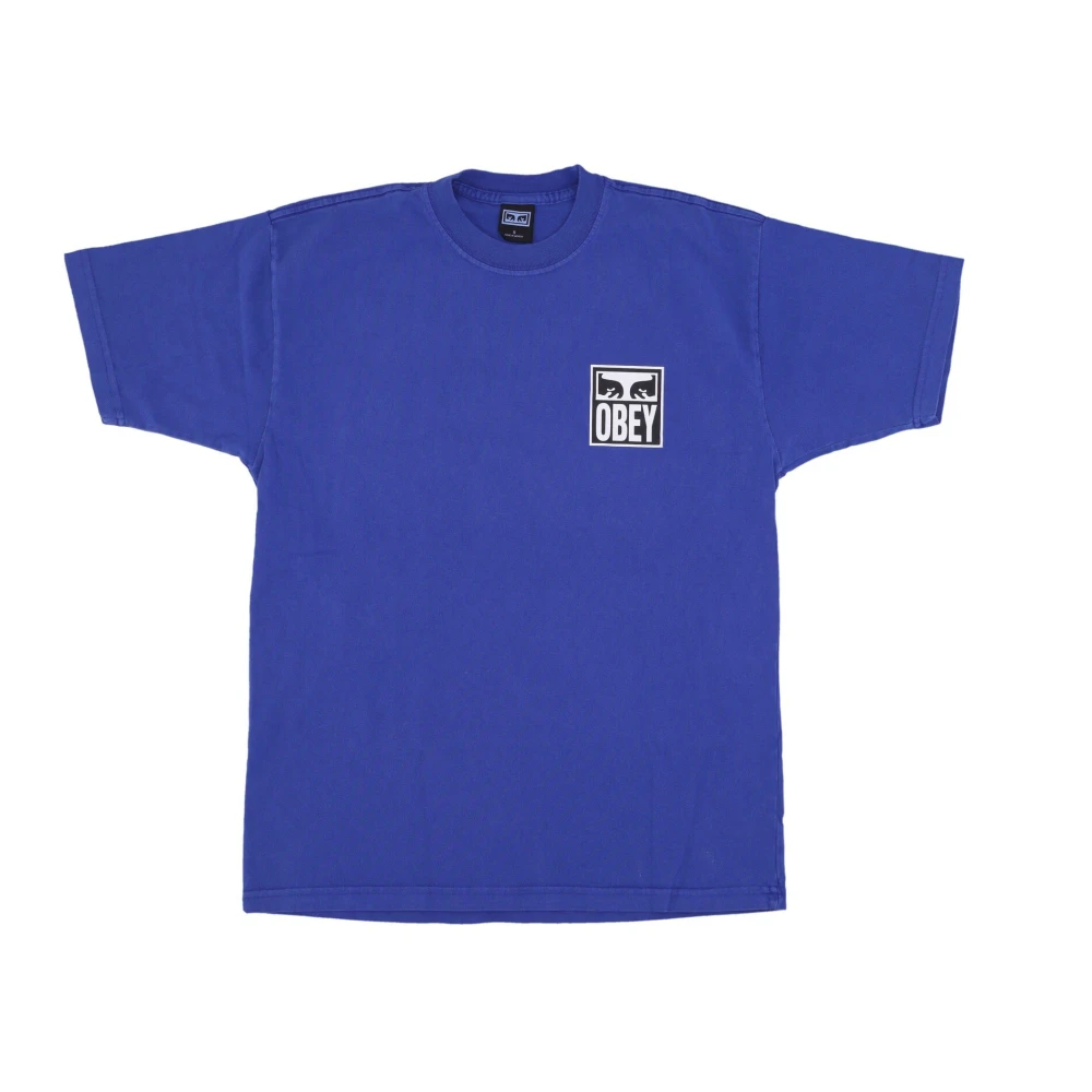 Obey Surf Blue Eyes Icon T-Shirt Blue Heren
