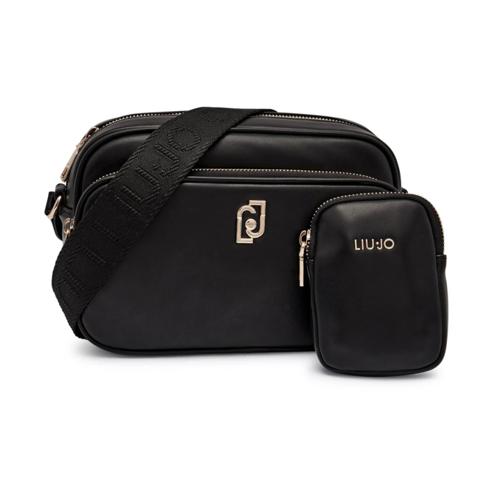 Liu Jo Vrouw Zwart Omkeerbare Cameratas Crossbody Heuptas