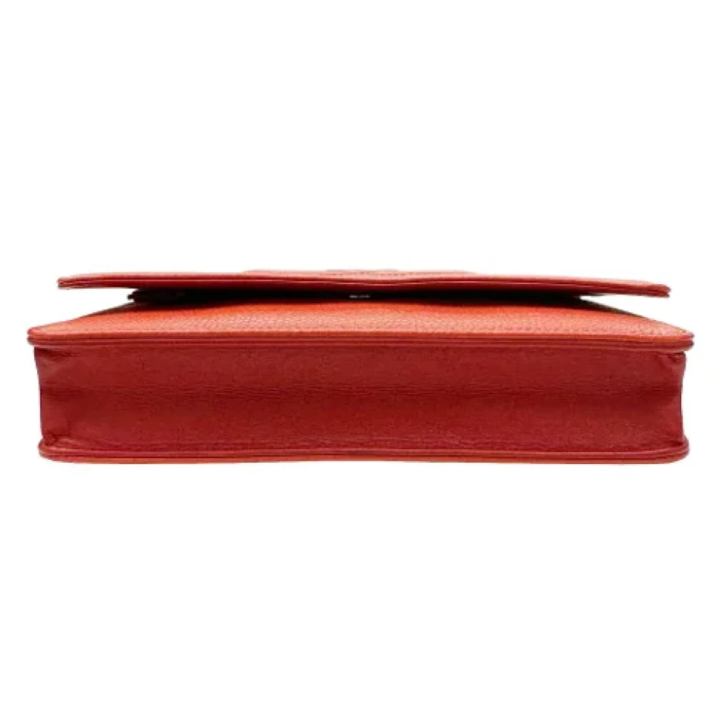 Chanel Vintage Pre-owned Leather chanel-bags Orange Dames