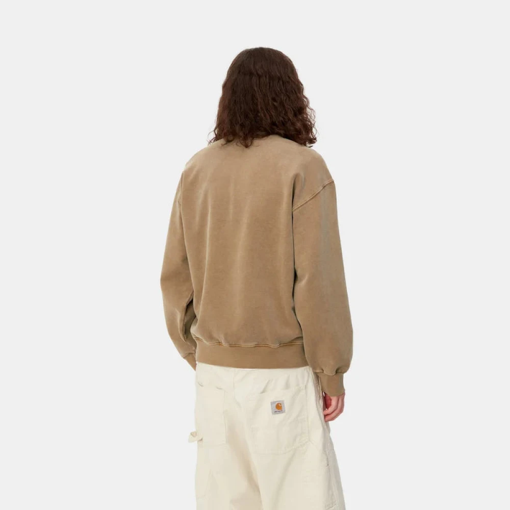 Carhartt WIP Vista Sweatshirt Zwaar Geborsteld Katoenen Jersey Beige Heren