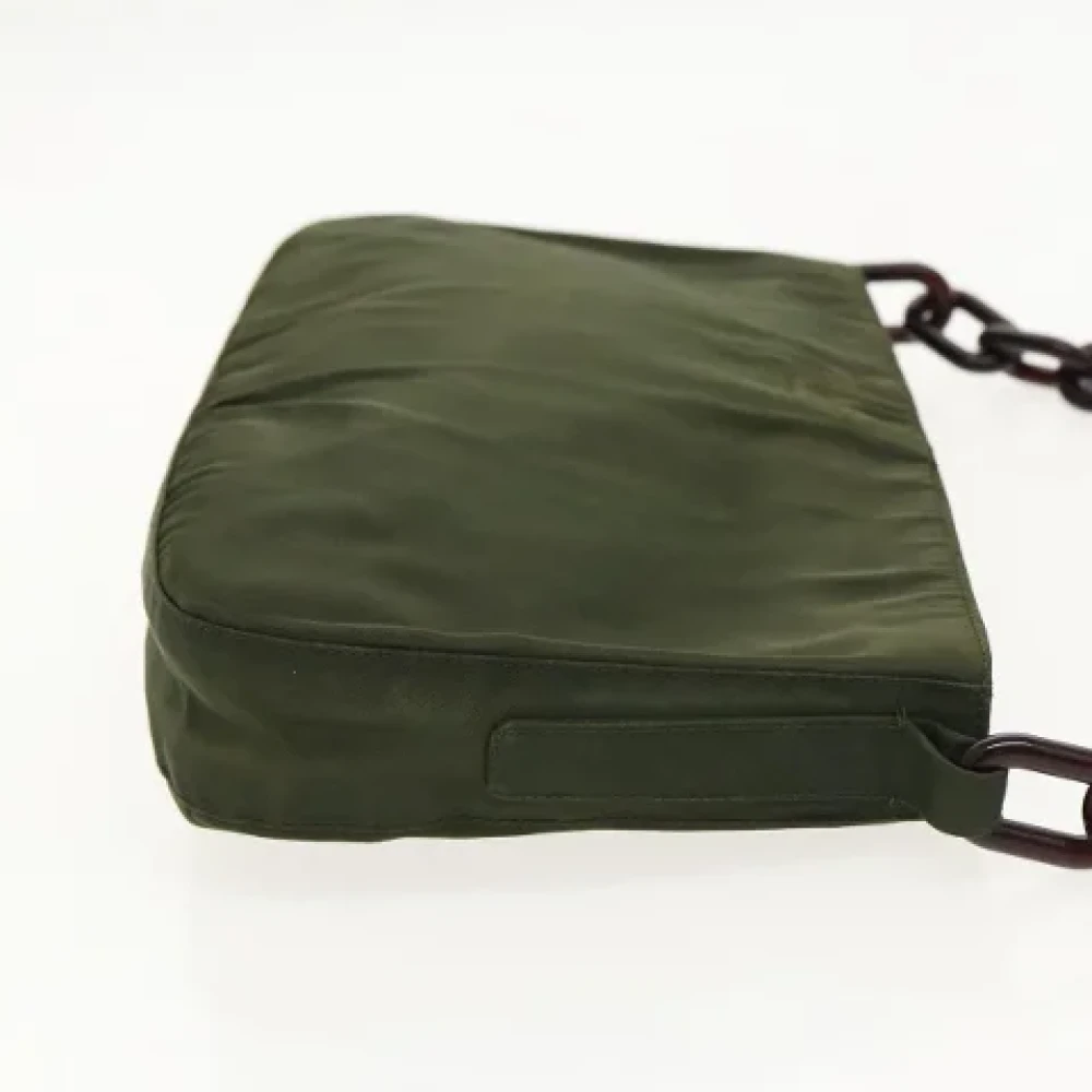 Prada Vintage Pre-owned Nylon prada-bags Green Dames
