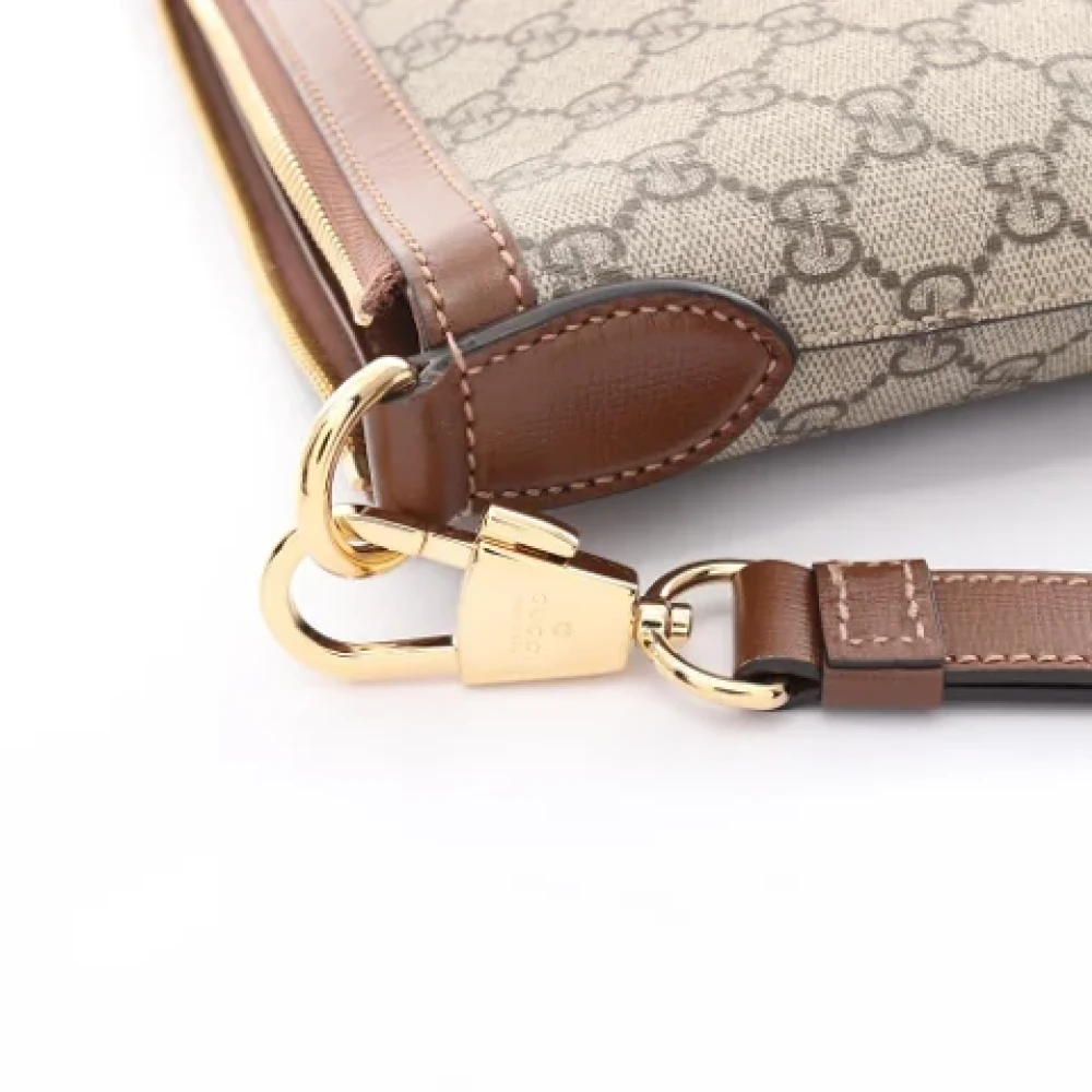 Gucci Vintage Pre-owned Leather gucci-bags Beige Heren