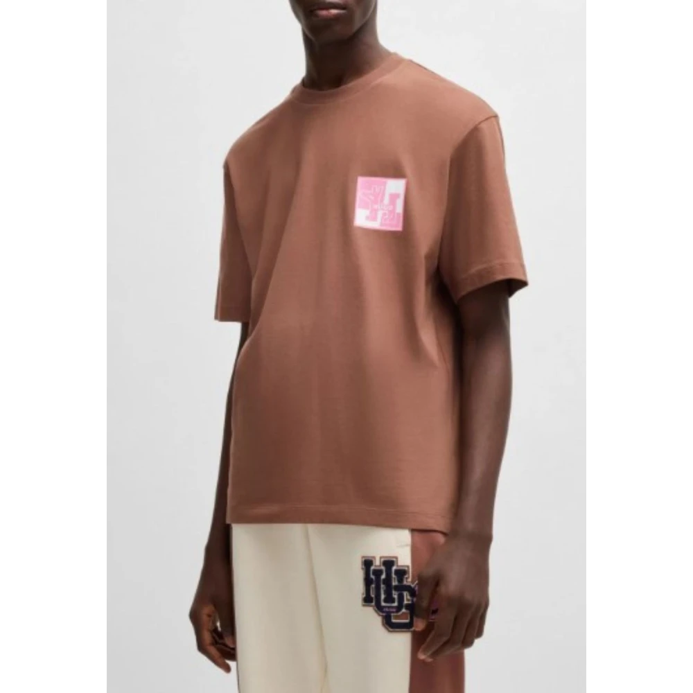 Hugo Boss Heren Nabric T-shirt Brown Heren