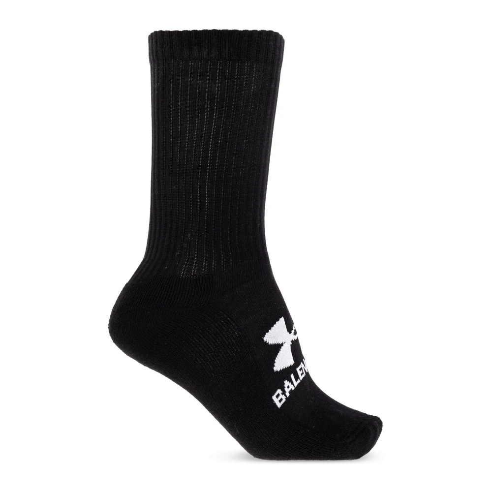 Balenciaga Sokken met logo Black Heren