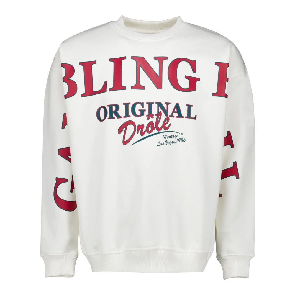 Drole De Monsieur Uomo Bianco Felpe, L, New,