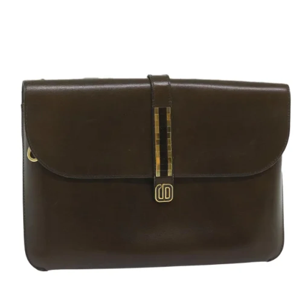 Dior Vintage Pre-owned Leather dior-bags Brown Dames