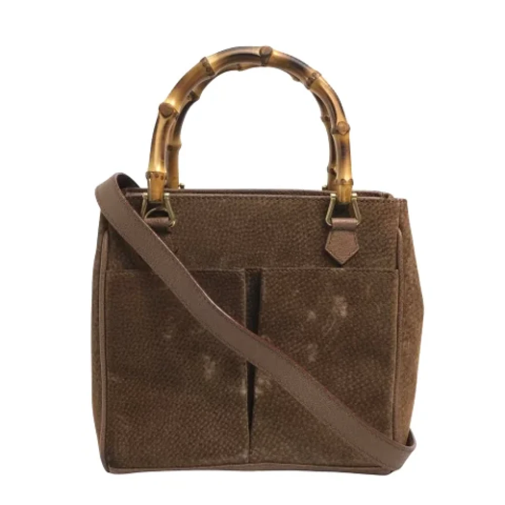 Gucci Vintage Pre-owned Suede gucci-bags Brown Dames