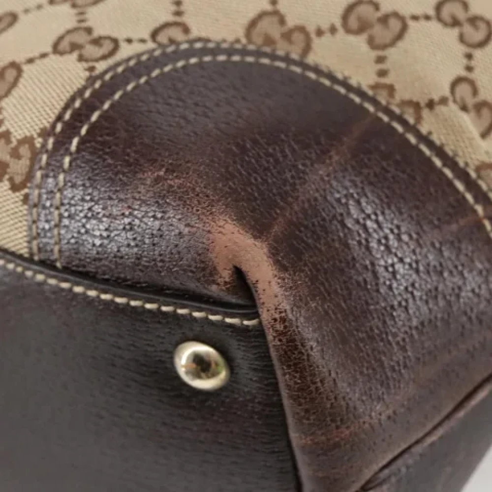 Gucci Vintage Pre-owned Canvas gucci-bags Beige Dames