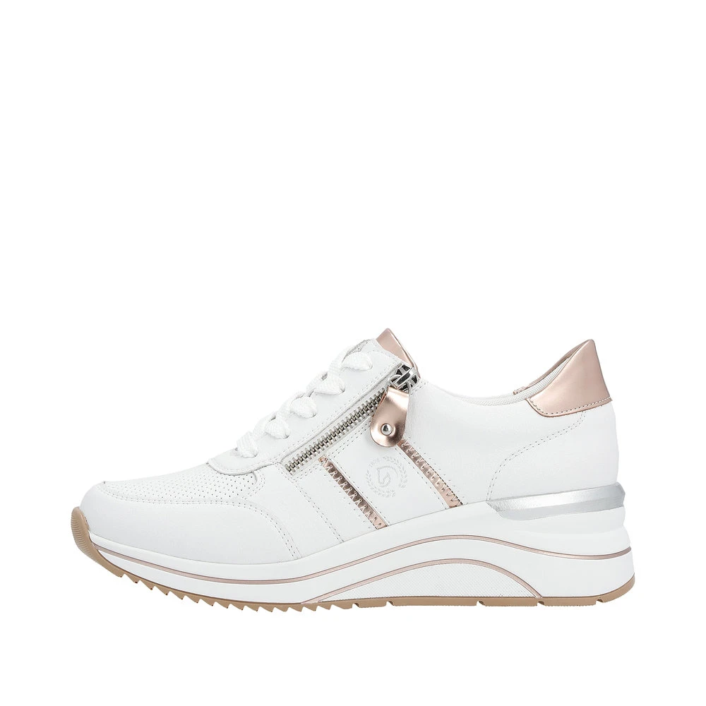 Remonte Witte Sneakers met Sleehak Dames Schoenen