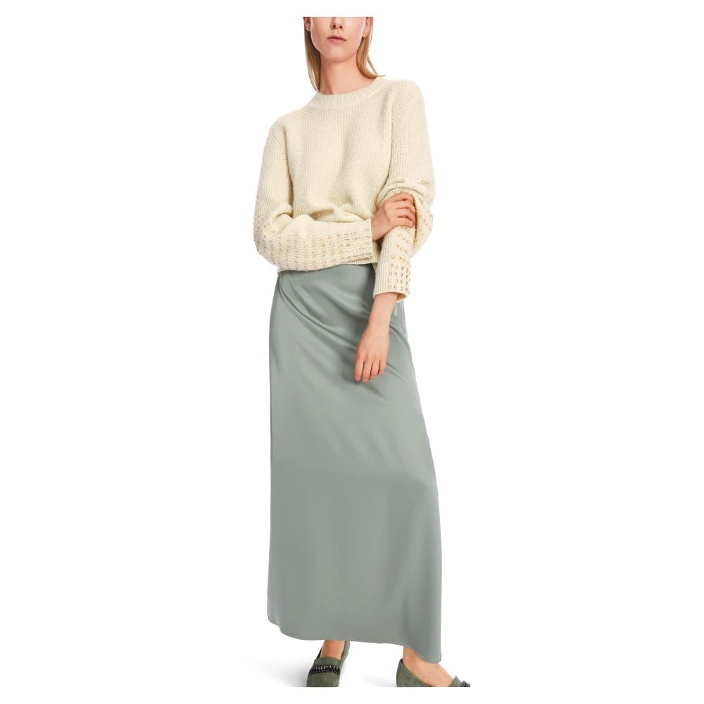 Marc Cain Gebreide Trui met Parels Beige Dames
