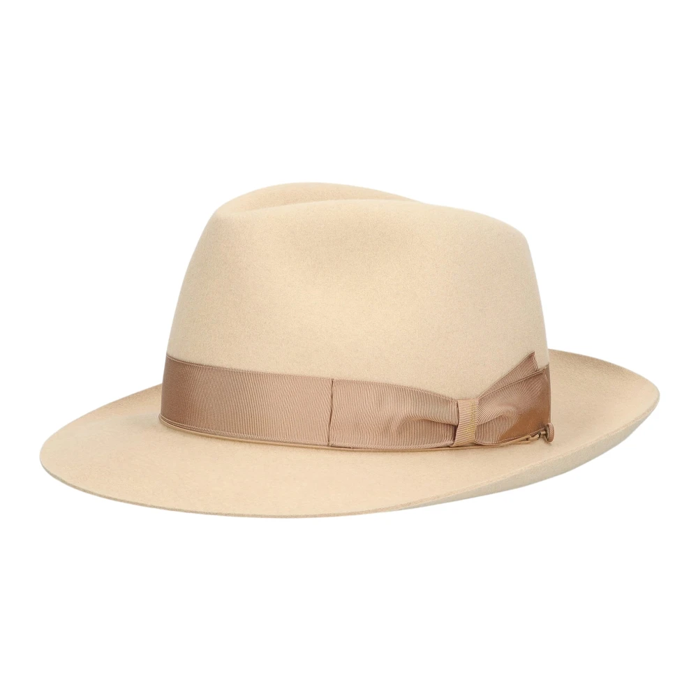 Borsalino Tijdloze Medium Rand Hoed Brown Heren