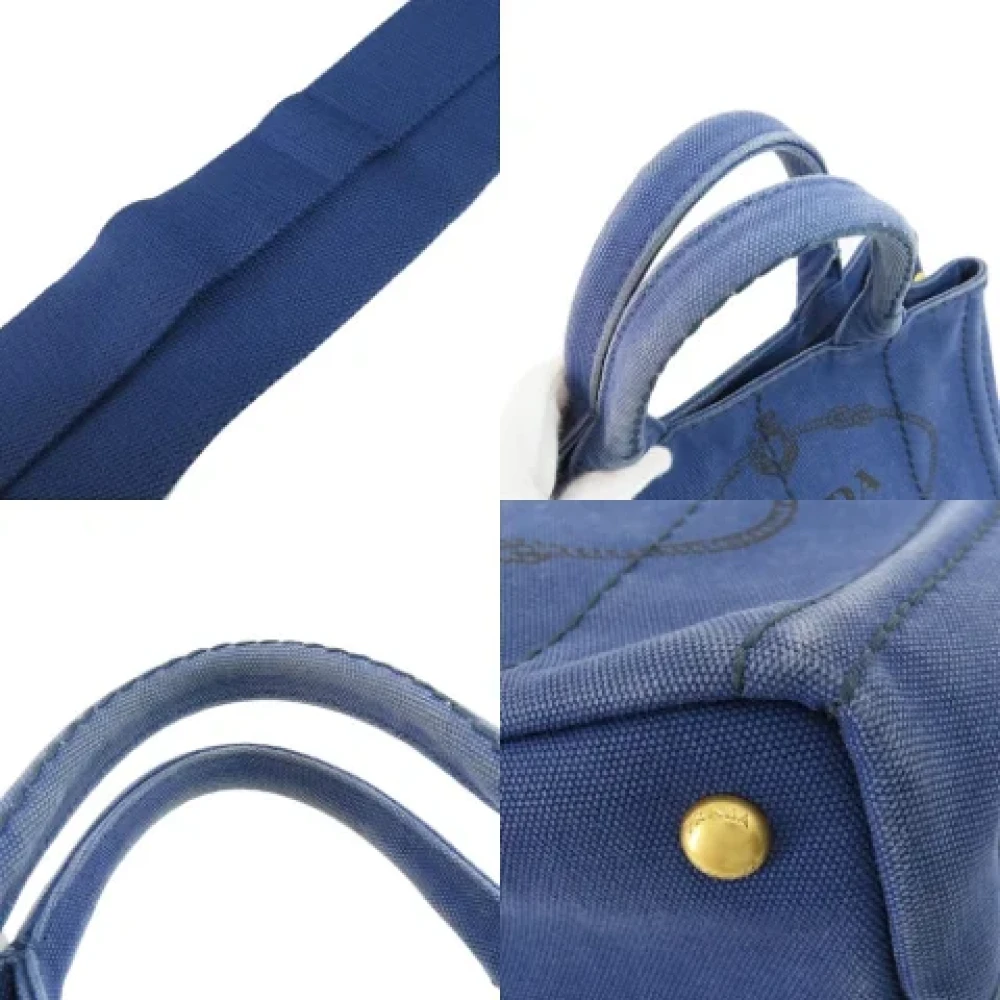 Prada Vintage Pre-owned Canvas totes Blue Dames