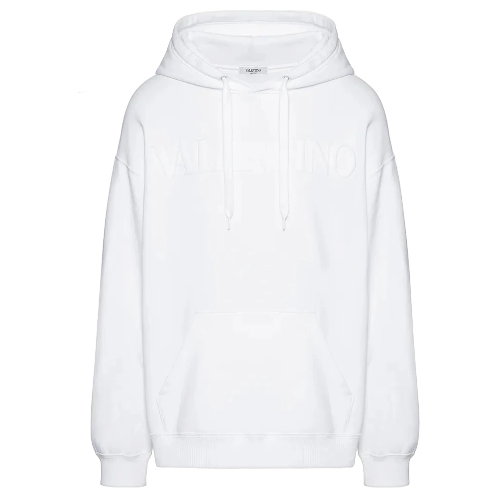 Valentino Garavani Veelzijdige Katoenen Hoodie voor Moderne Mannen White Heren