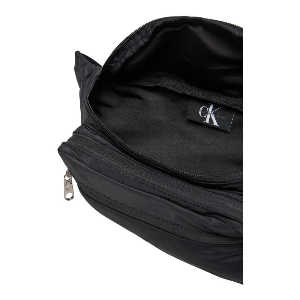 Calvin Klein Jeans Zwarte Polyester Tas met Ritssluiting Black Heren