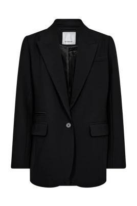 Svart Ring Single Blazer med V-ringning