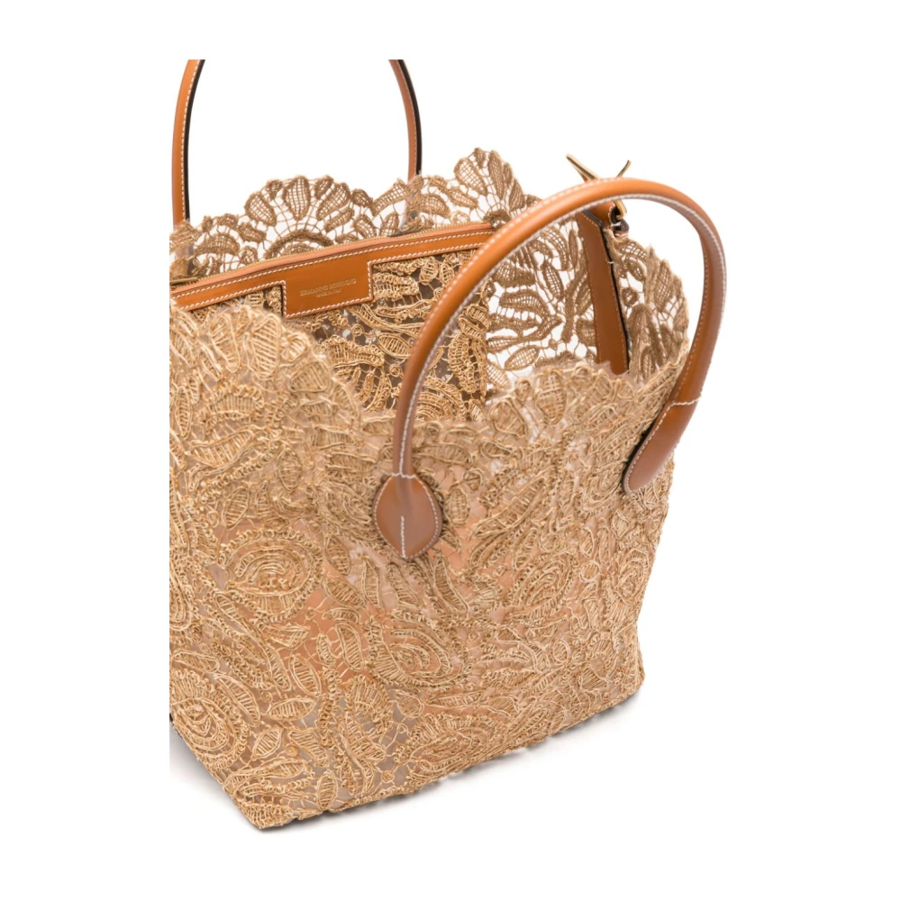 Ermanno Scervino Beige Shopper Tas voor Vrouwen Beige Dames