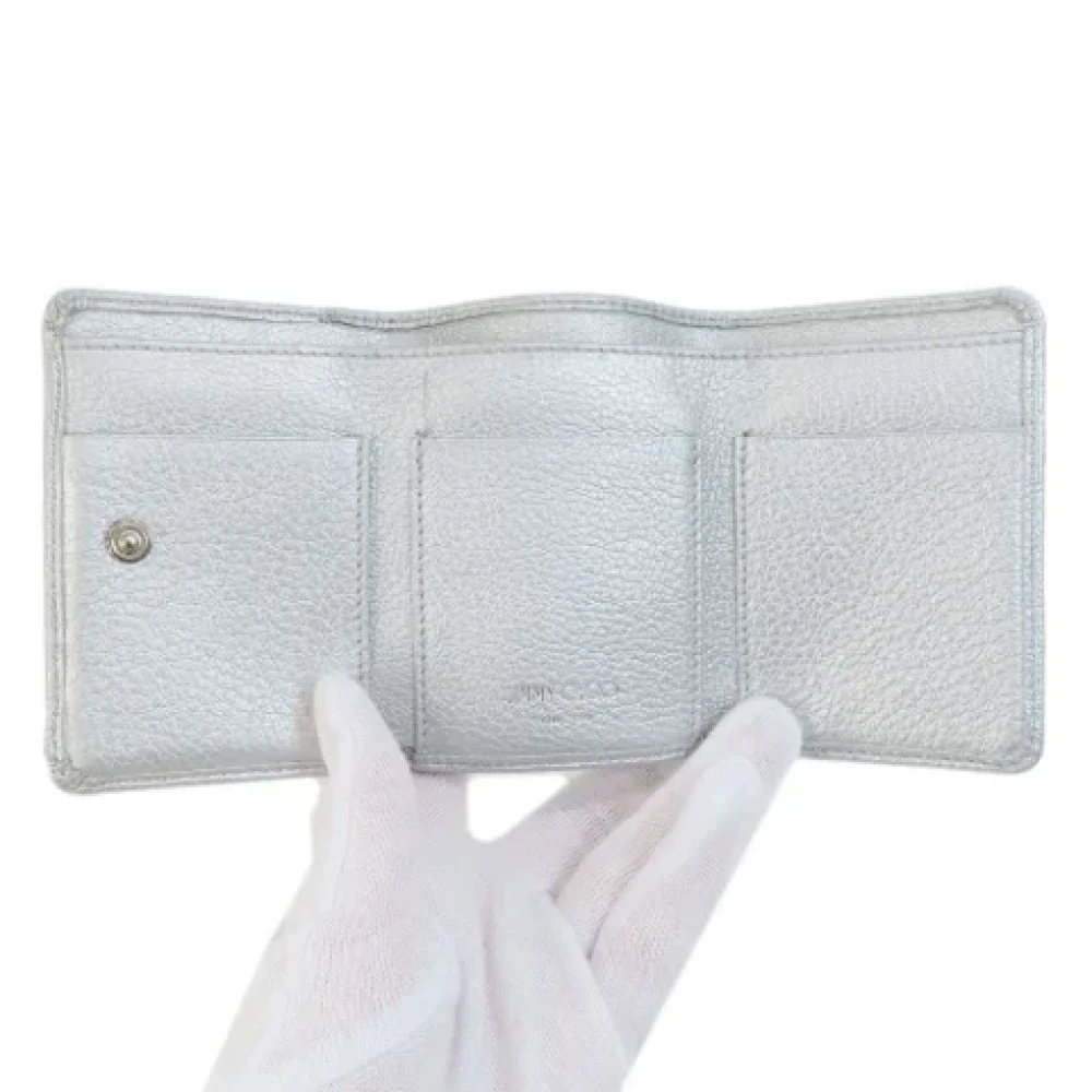Jimmy Choo Pre-owned Leather wallets Gray Dames
