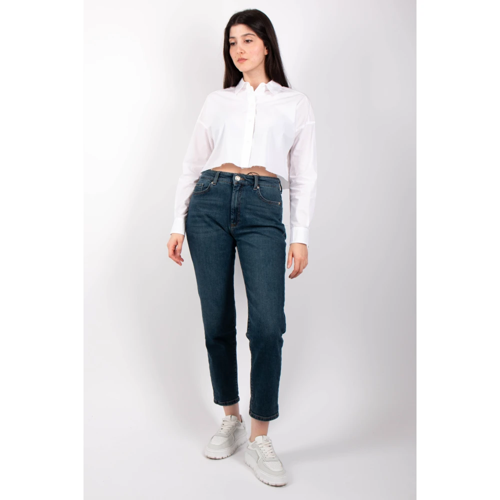 SPORTMAX Boyfriend Denim Blauwe Jeans Blue Dames