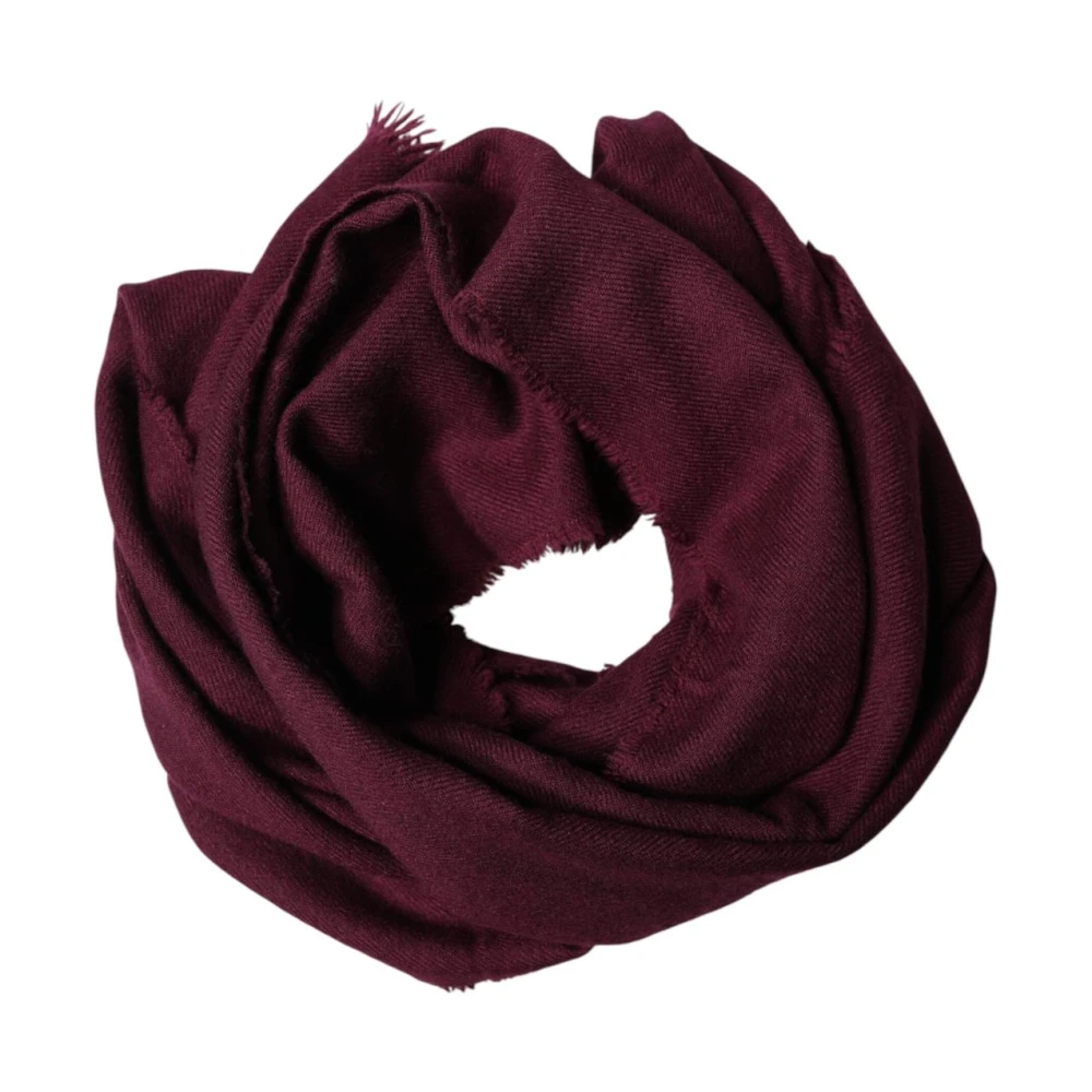 Dolce & Gabbana Men's Brown Cashmere Fringed Neck Wrap Shawl Scarf