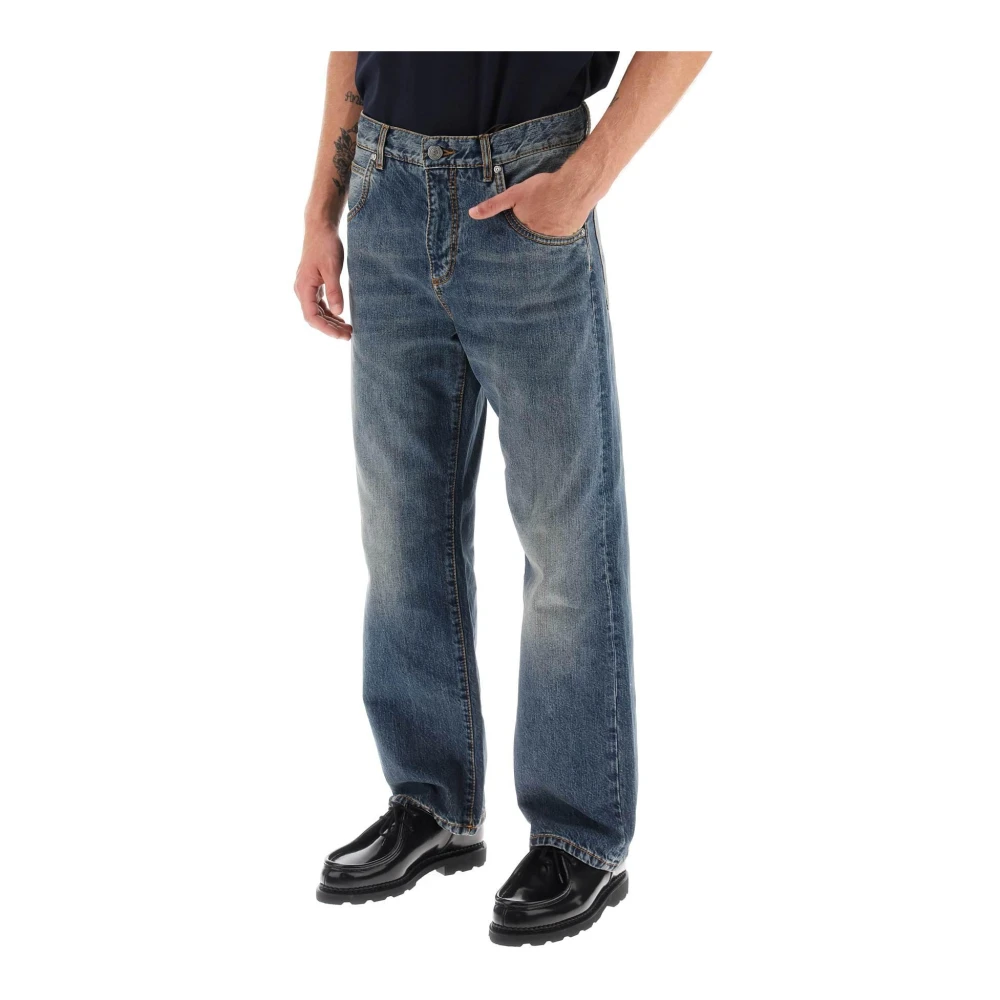 ETRO Jeans met rechte snit en vintage wassing Blue Heren