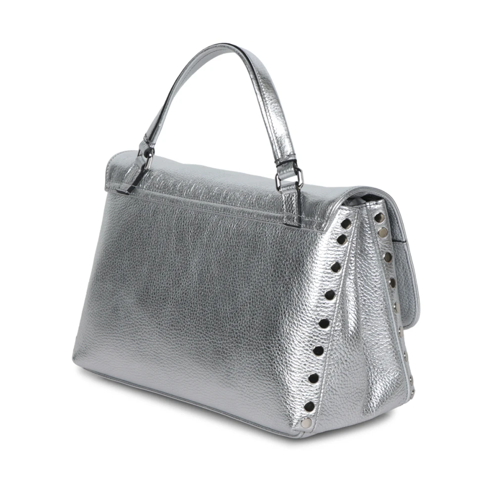 Zanellato Elegante tas met metalen afwerking en veilige sluiting Gray Dames