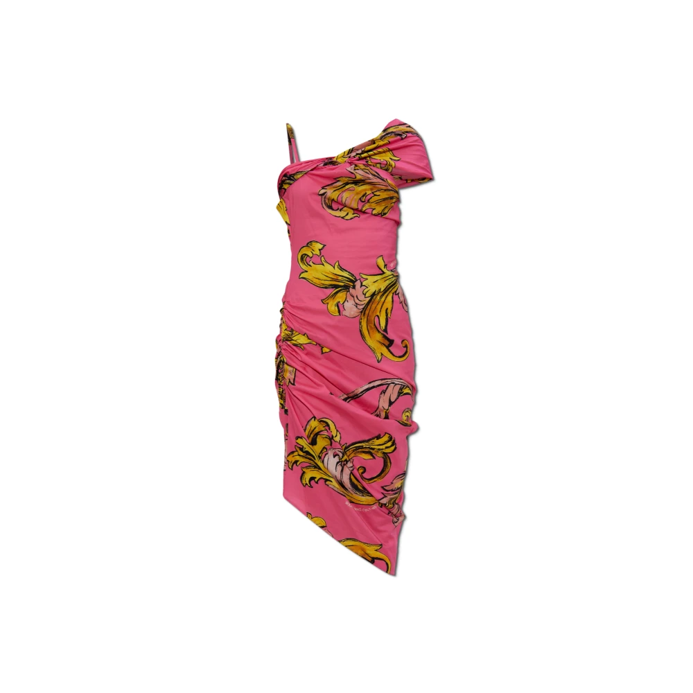 Versace Jeans Couture Jurk met Barocco-print Pink Dames