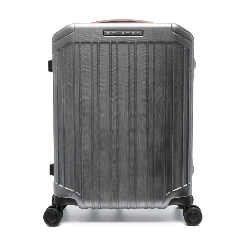 Piquadro Unisex Gris Valises, Taille: One Size Valise Rigide Slim Avec Détails En Cuir