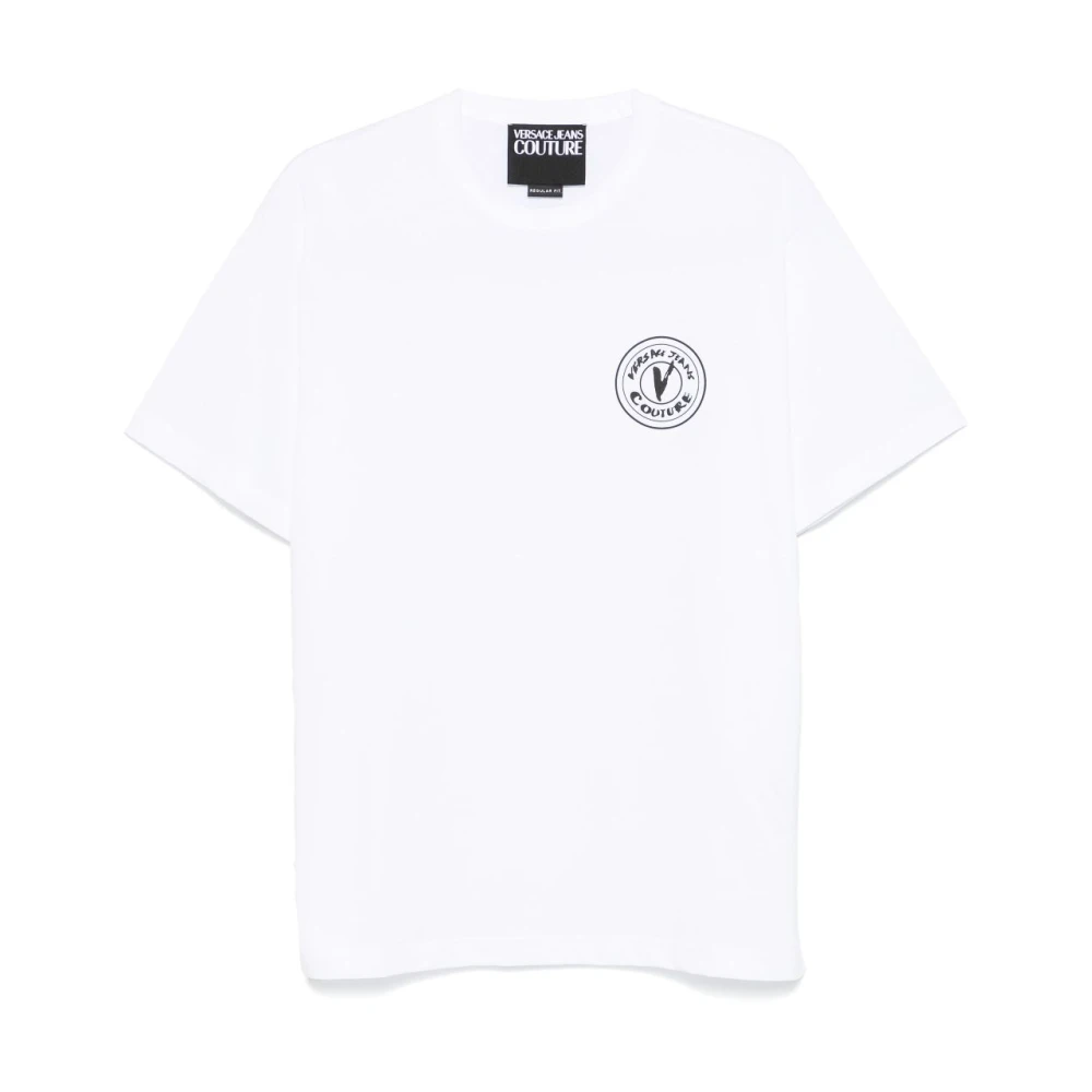 Versace Jeans Couture Witte Crew Neck T-shirts en Polos White Heren