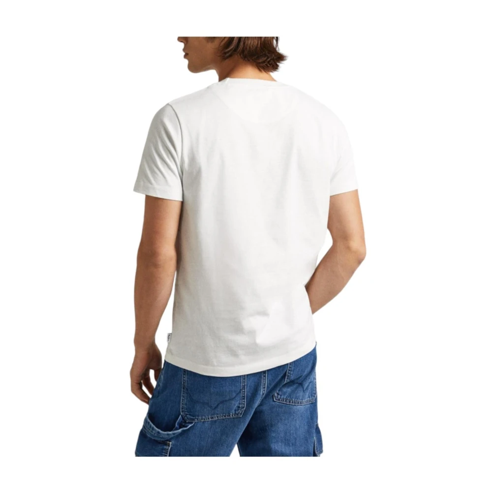 Pepe Jeans Cherry T-shirt Korte Mouw Wit White Heren
